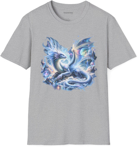 Skybound Serpent - Softstyle T-Shirt in Sport Grey, front view