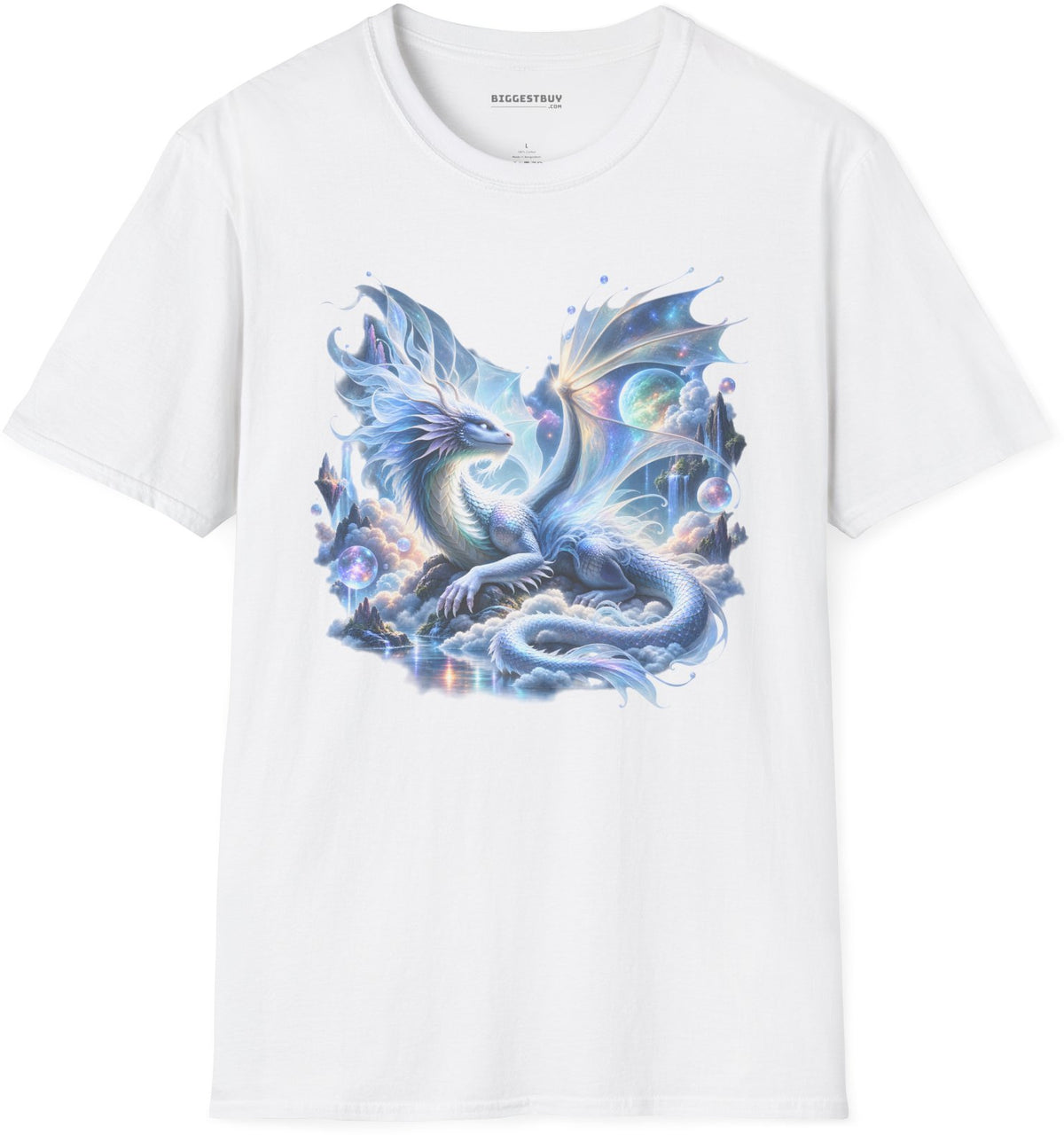 Skybound Serpent - Softstyle T-Shirt in White, front view
