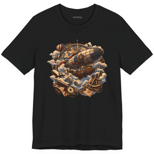 Skybound Voyager - Classic Jersey Tee in Black, front view