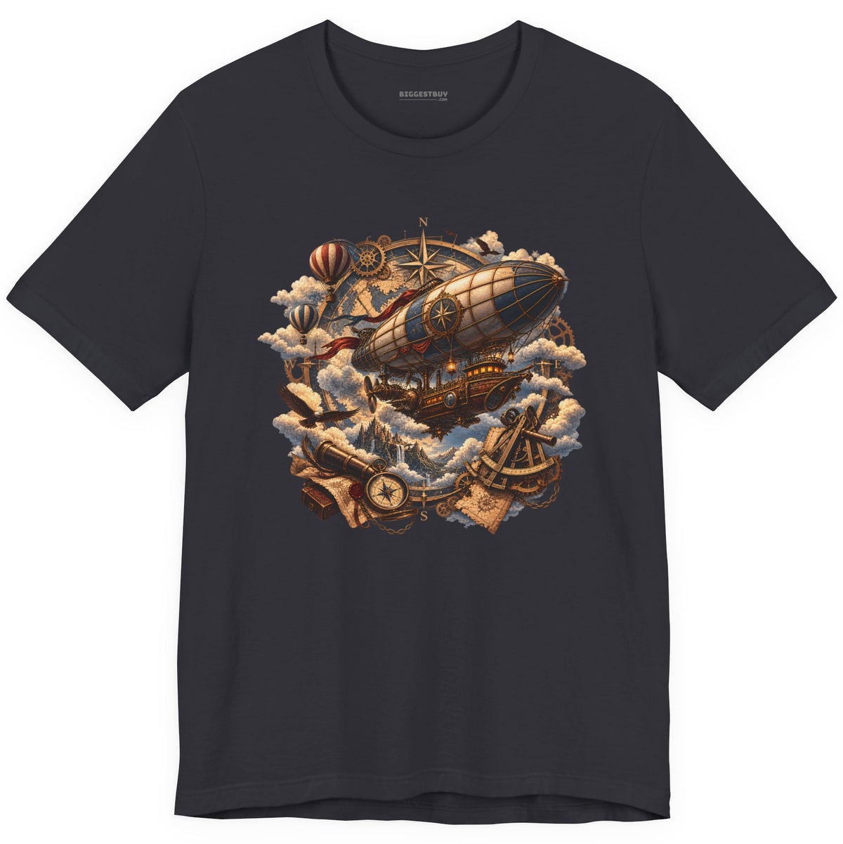Skybound Voyager - Classic Jersey Tee in Dark Grey, front view
