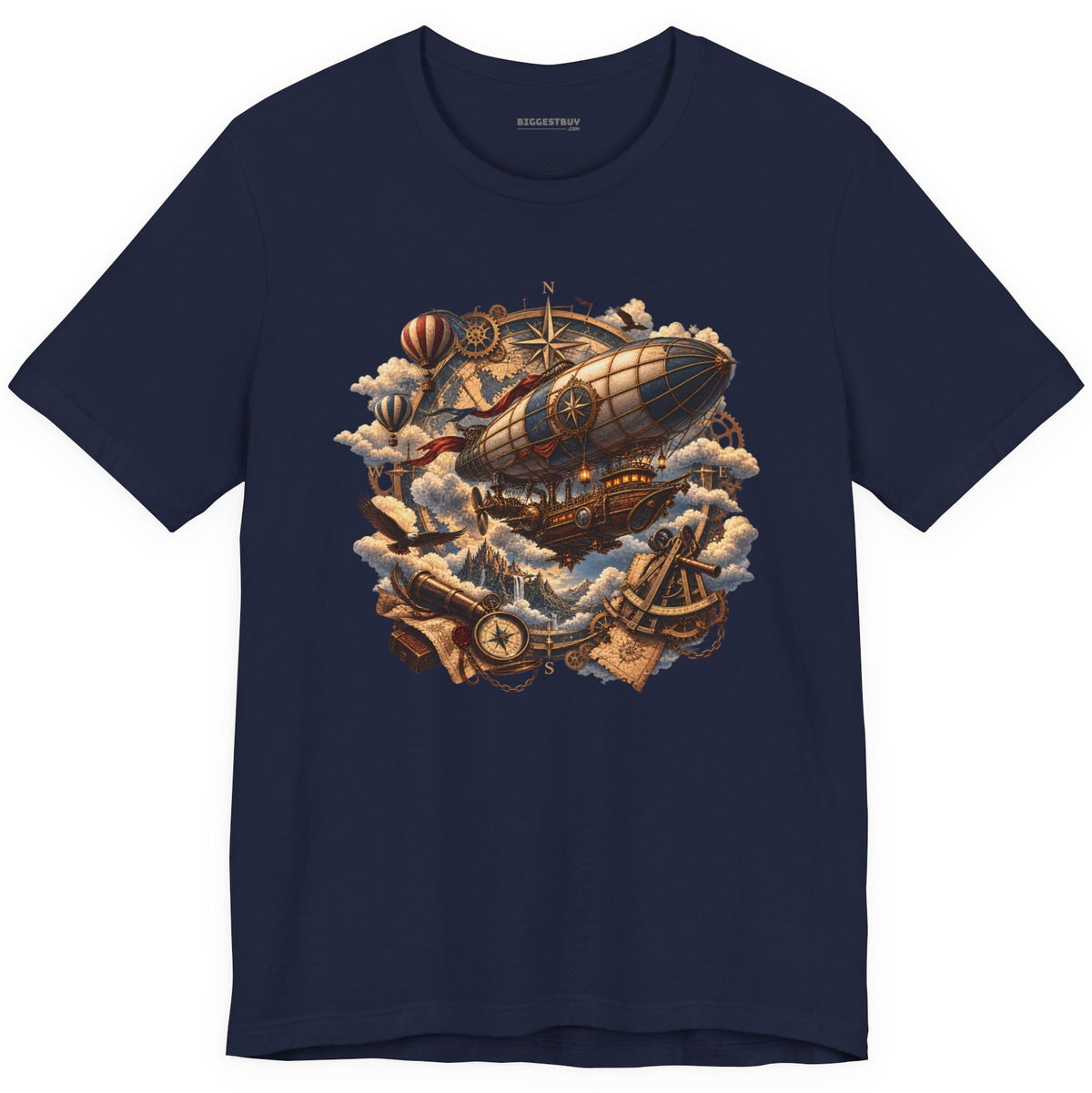 Skybound Voyager - Classic Jersey Tee in Navy, front view