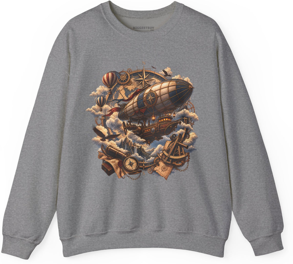 Skybound Voyager - Crewneck Sweatshirt in Graphite Heather, front view