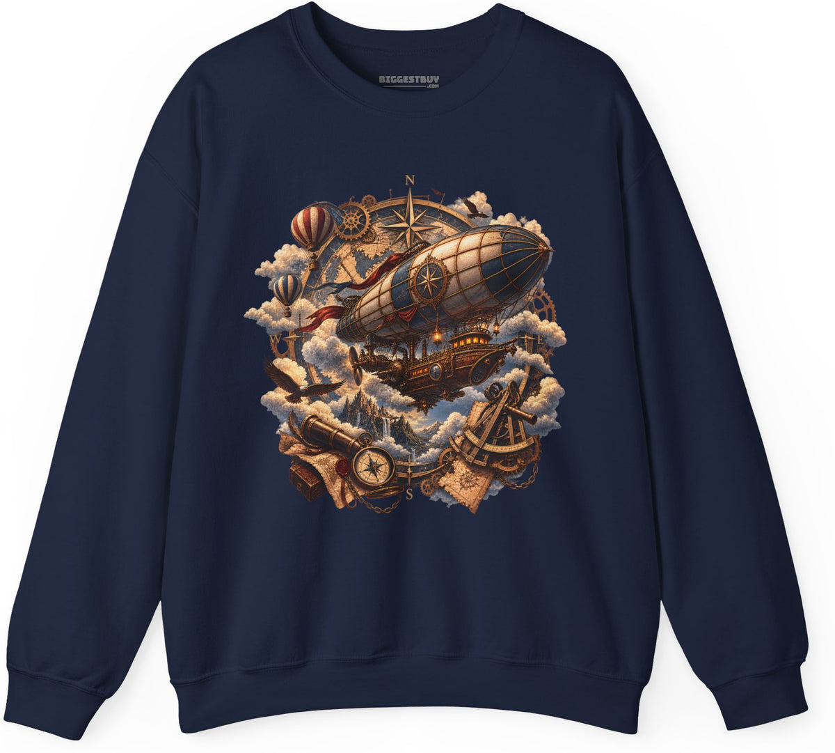 Skybound Voyager - Crewneck Sweatshirt in Navy, front view