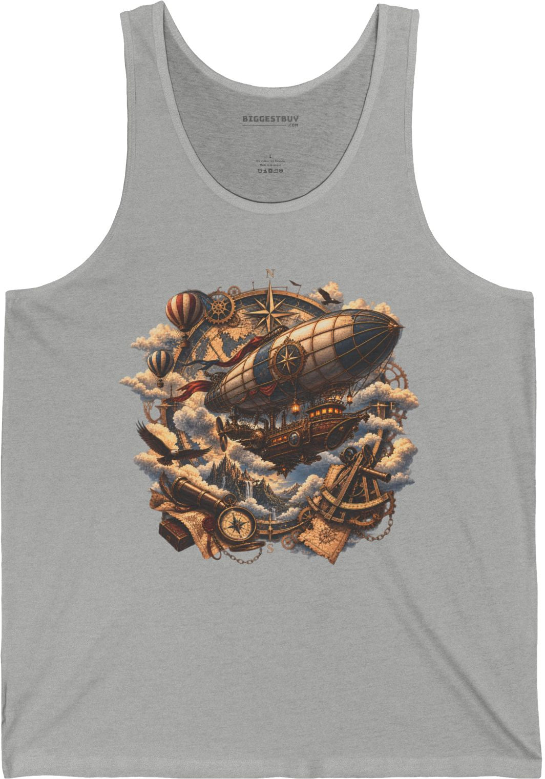 Skybound Voyager - Jersey Tank Top in Athletic Heather, front view