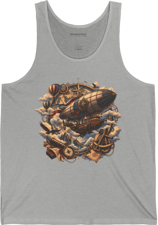 Skybound Voyager - Jersey Tank Top in Athletic Heather, front view