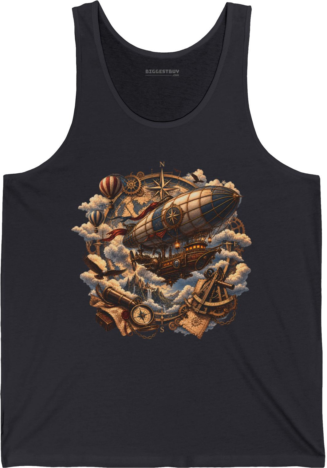 Skybound Voyager - Jersey Tank Top in Dark Grey, front view