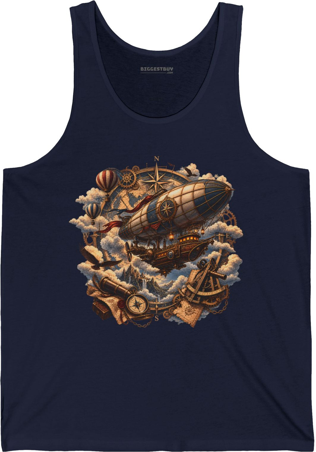 Skybound Voyager - Jersey Tank Top in Navy, front view