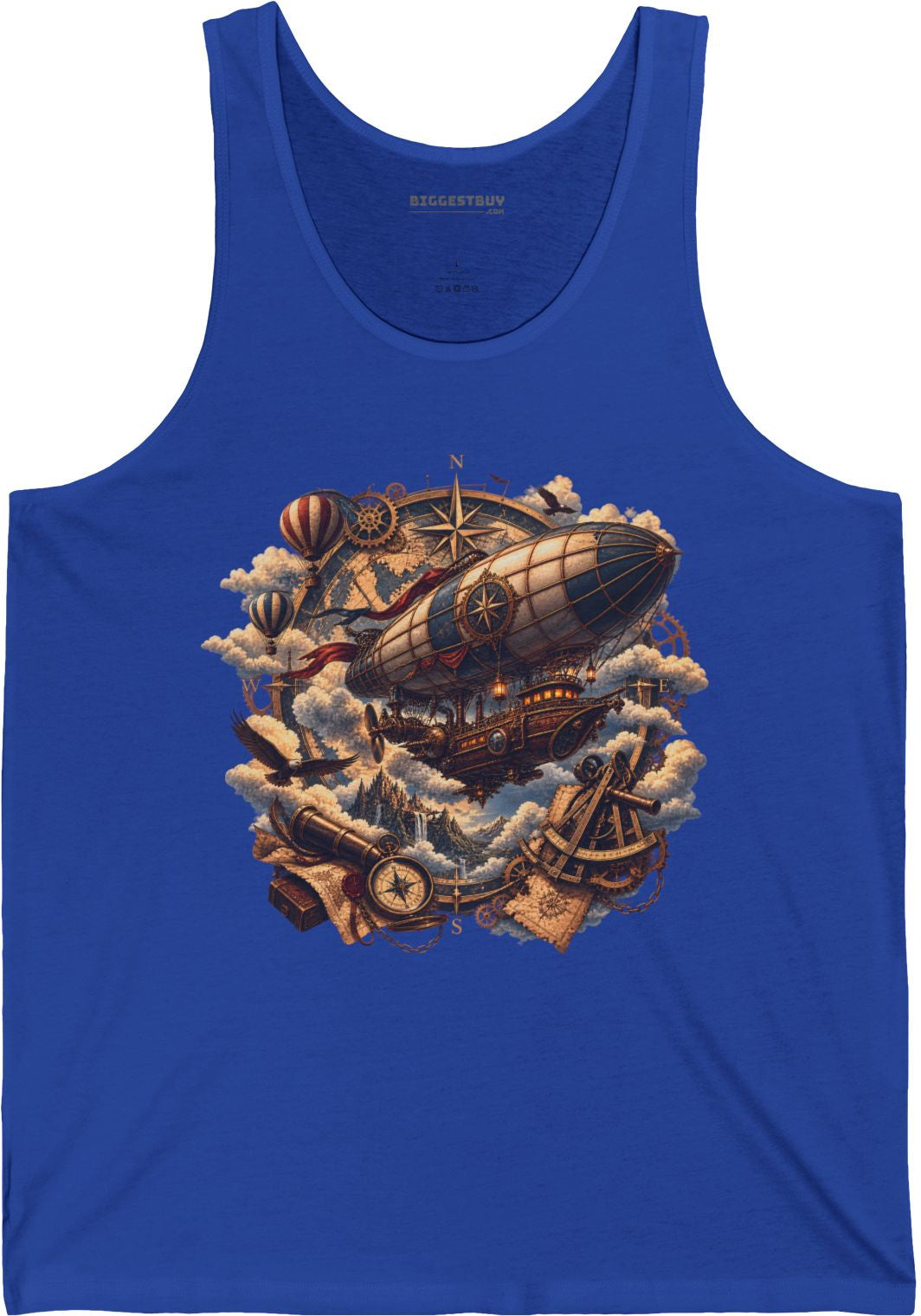 Skybound Voyager - Jersey Tank Top in True Royal, front view