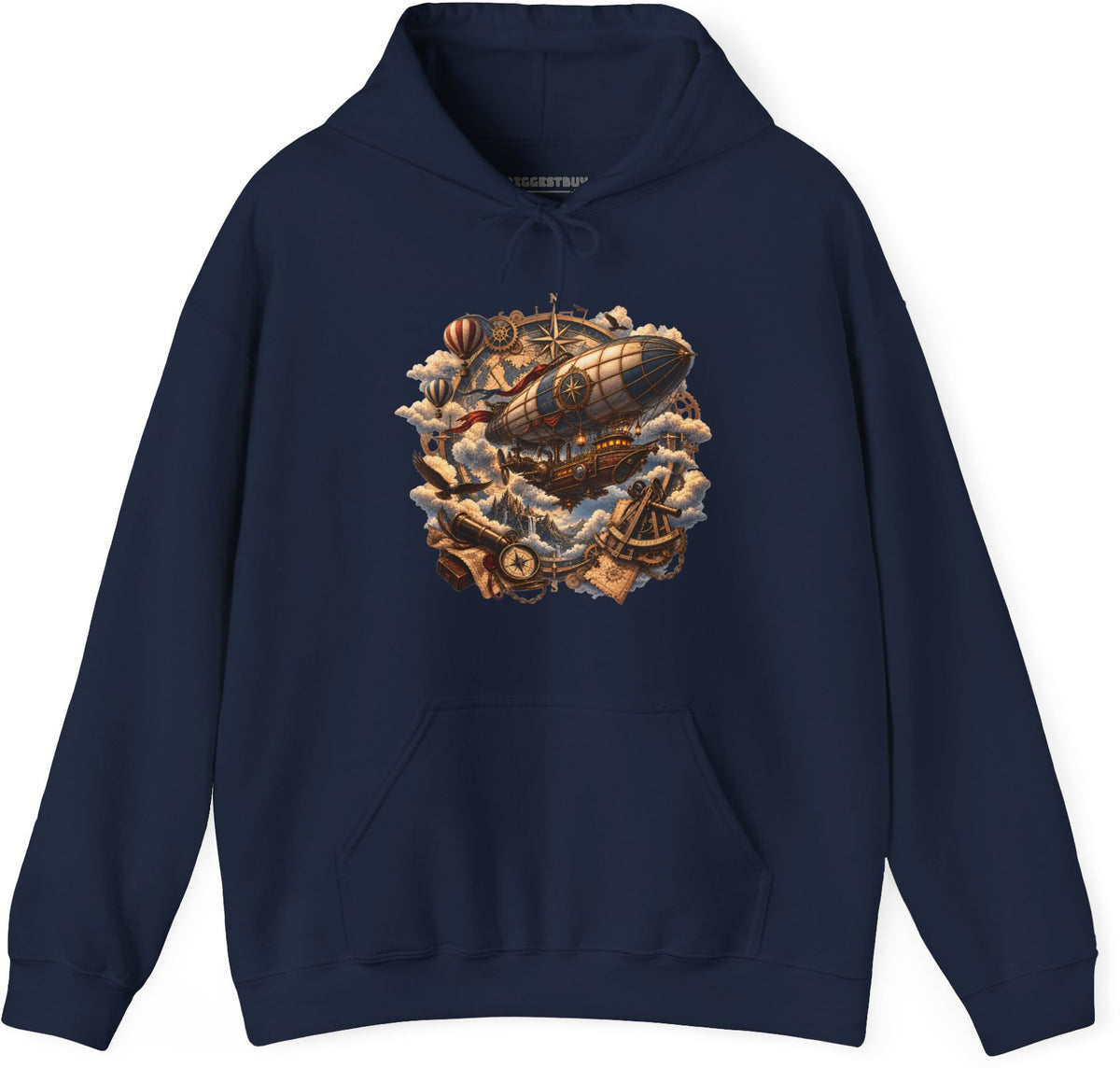 Skybound Voyager - Pullover Hoodie in Navy, front view