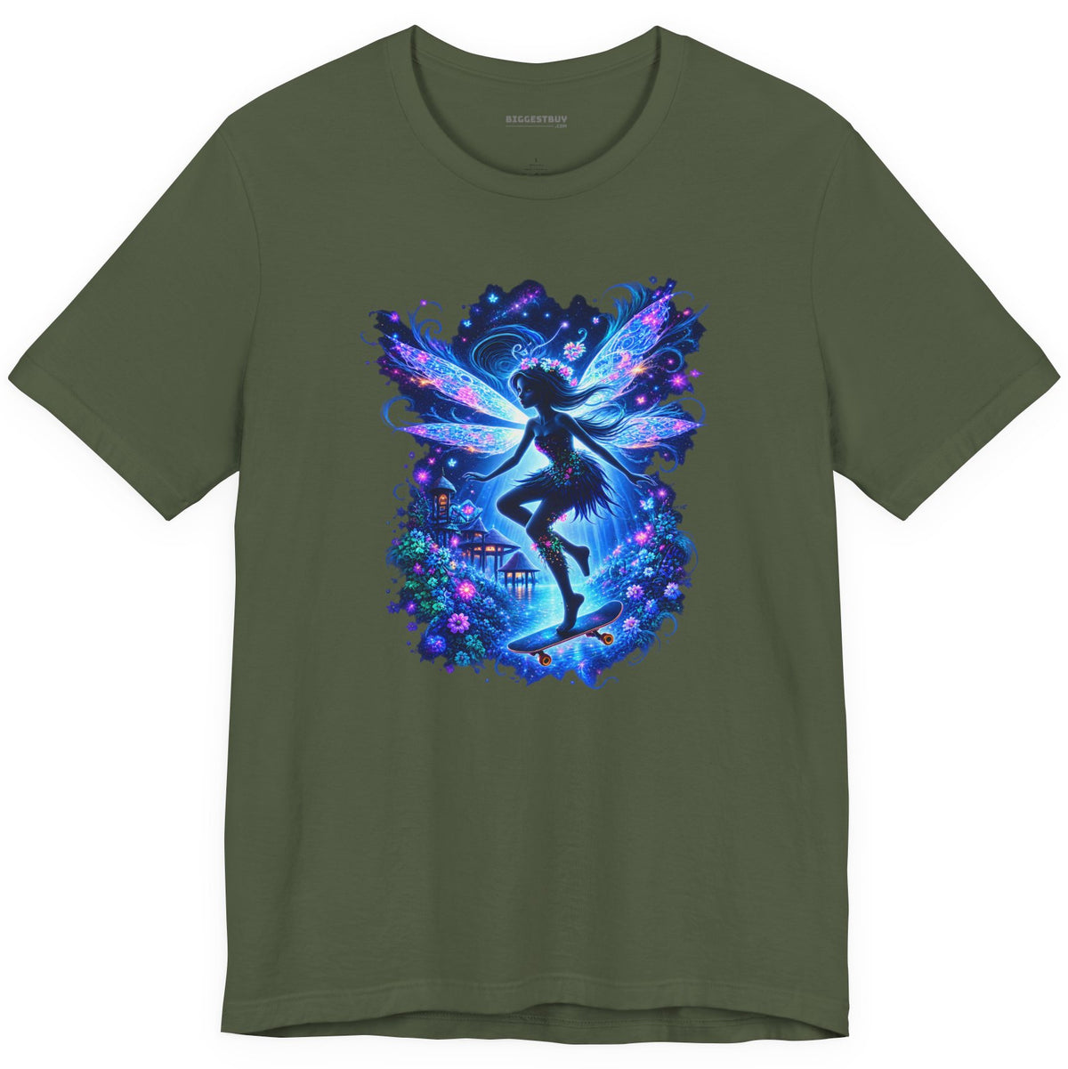 Skysurfer - Classic Jersey Tee in Military Green, front view