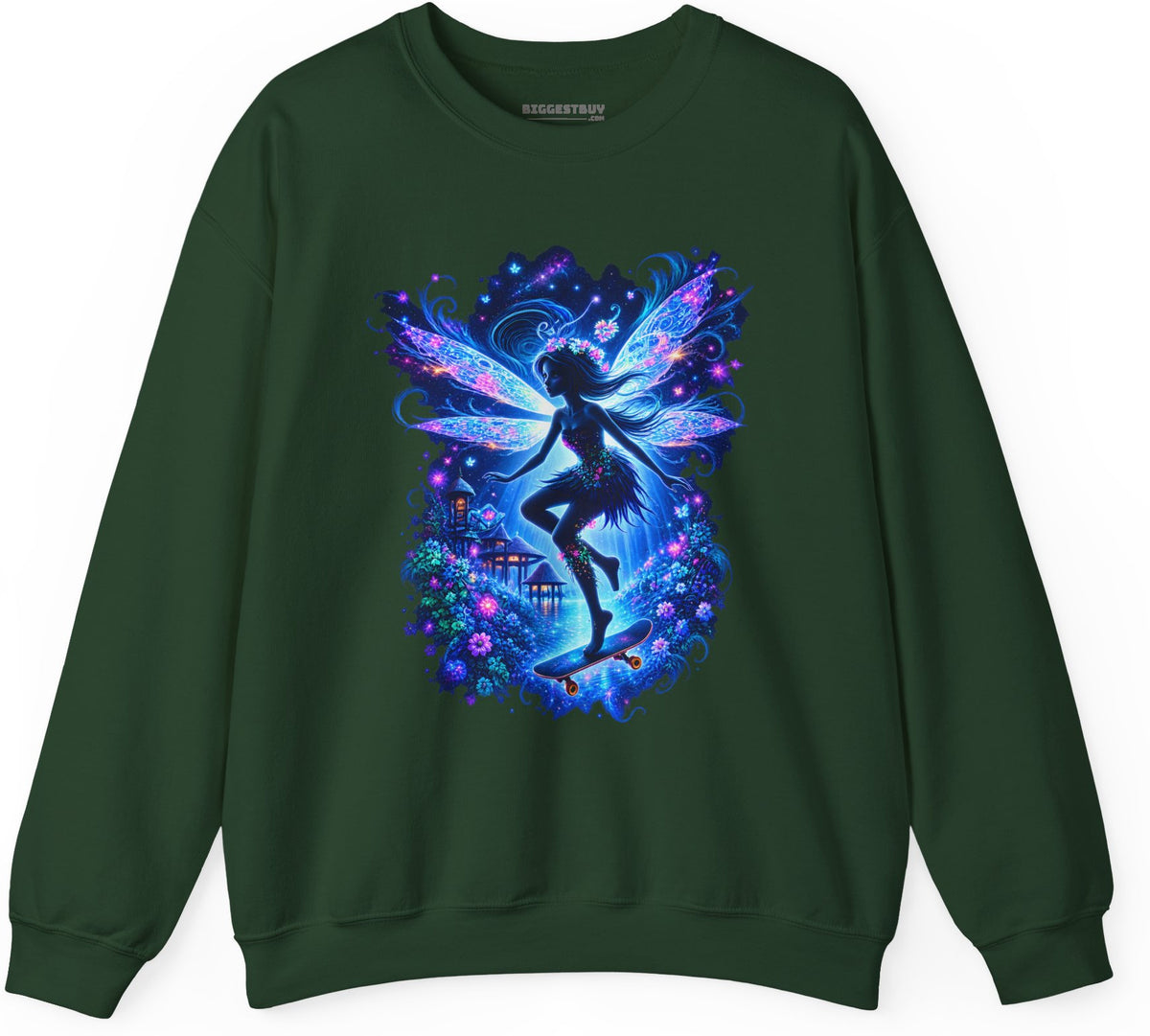 Skysurfer - Crewneck Sweatshirt in Forest Green, front view