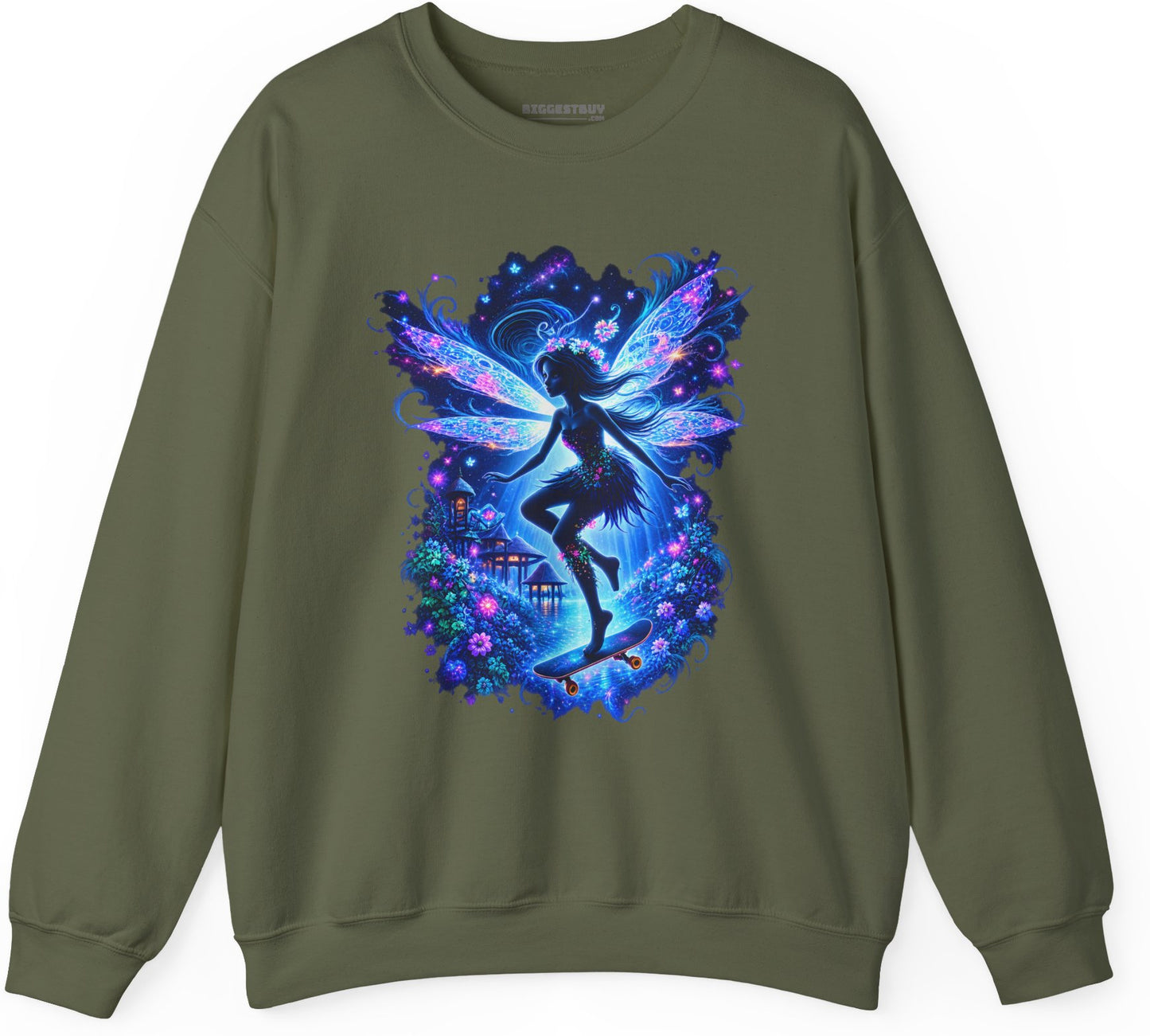 Skysurfer - Crewneck Sweatshirt in Military Green, front view