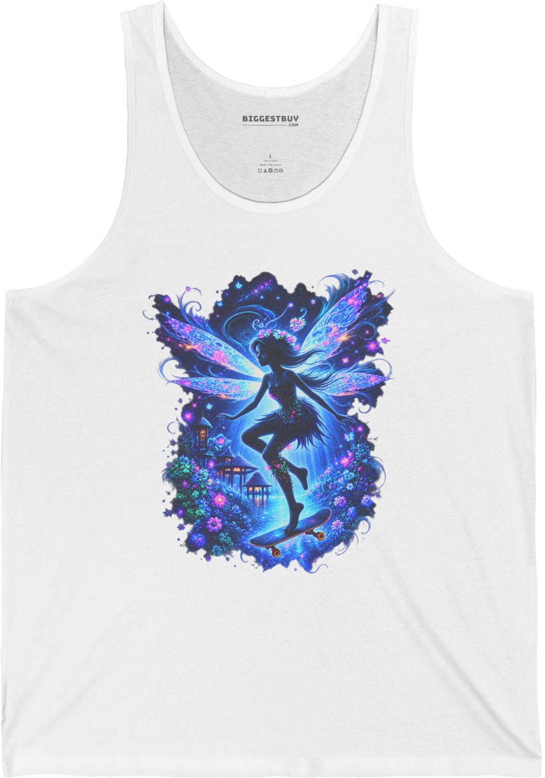 Skysurfer - Jersey Tank Top in White, front view