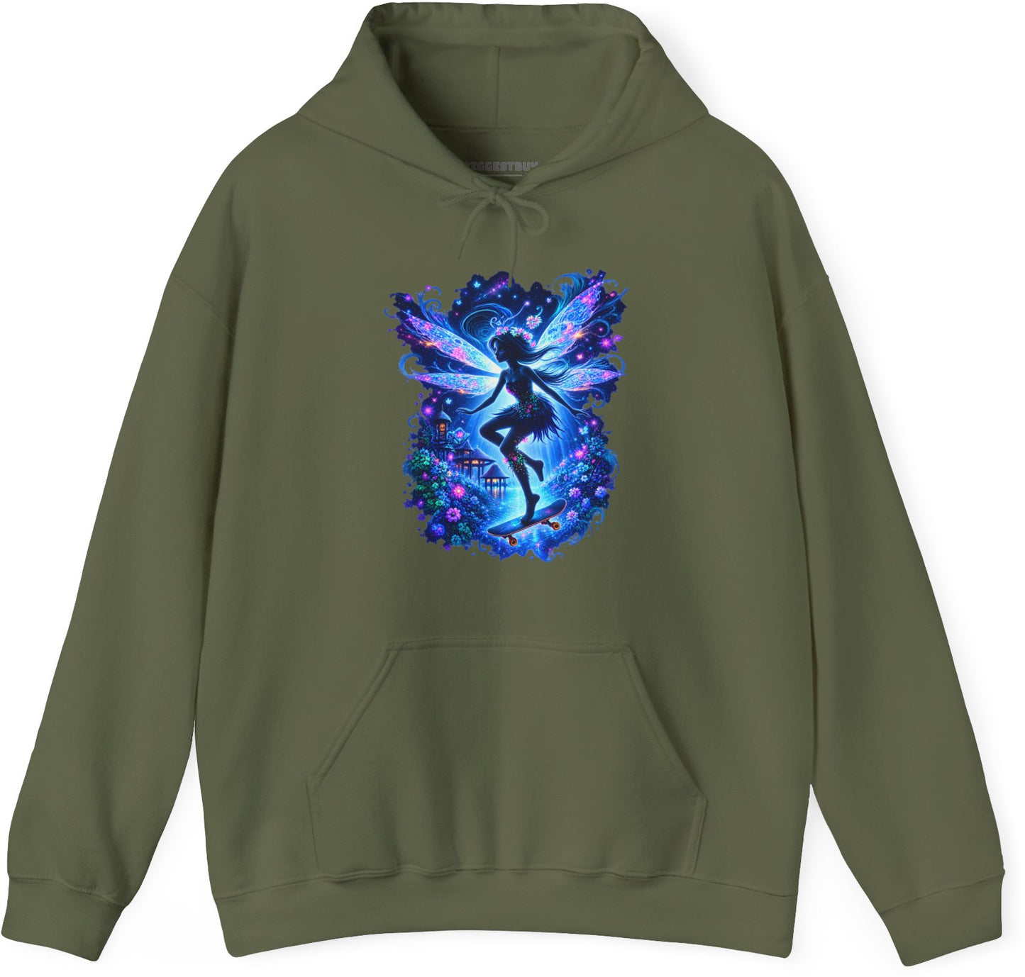 Skysurfer - Pullover Hoodie in Military Green, front view