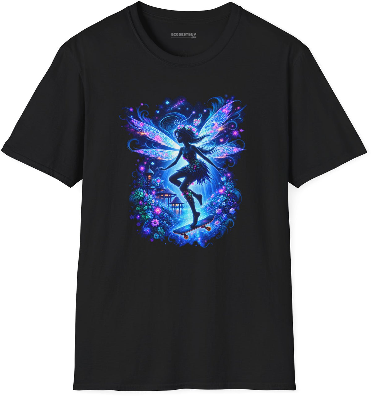 Skysurfer - Softstyle T-Shirt in Black, front view