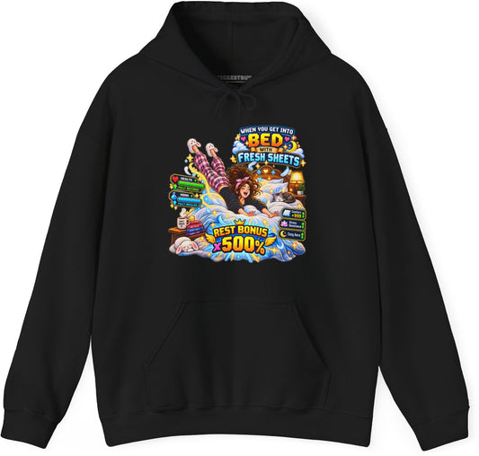 Sleepy Zone - Pullover Hoodie in Black, front view
