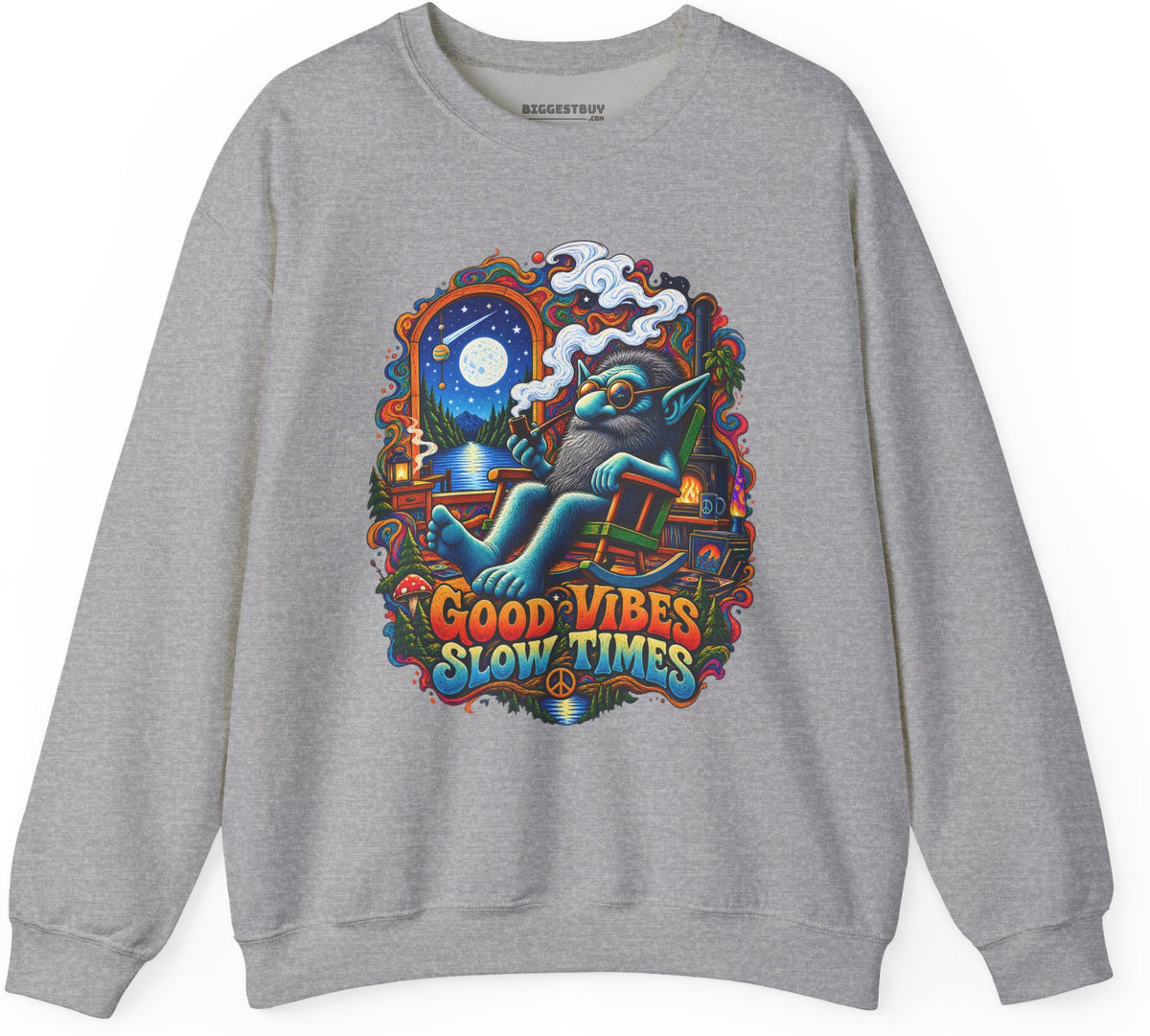 Slow Vibes - Crewneck Sweatshirt in Sport Grey, front view