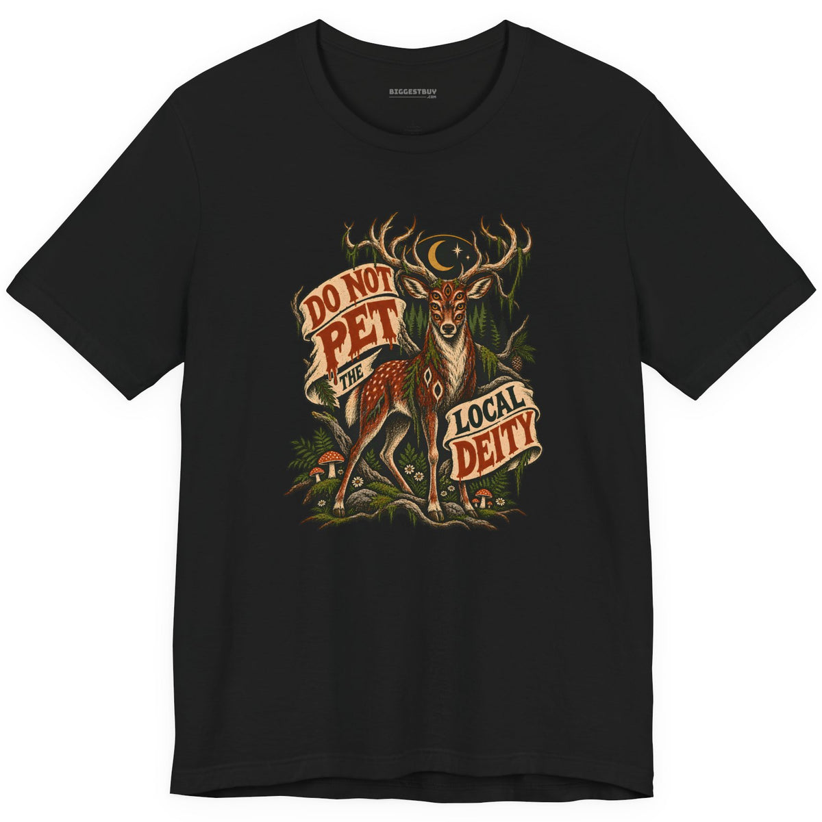 Social Deity - Classic Jersey Tee in Black, front view