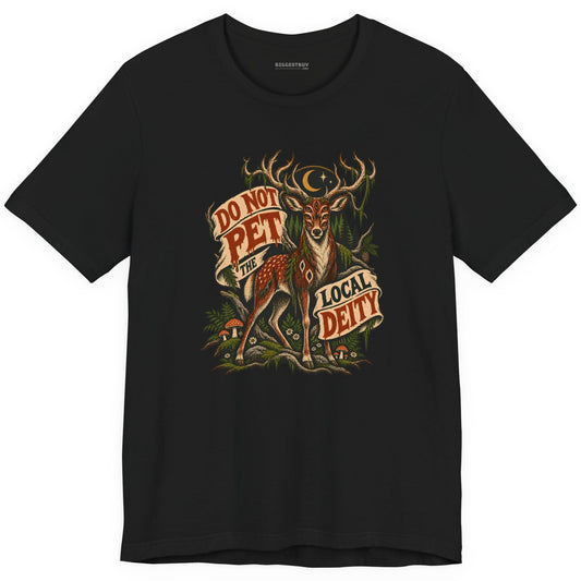 Social Deity - Classic Jersey Tee in Black, front view