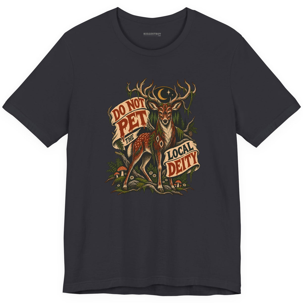 Social Deity - Classic Jersey Tee in Dark Grey, front view