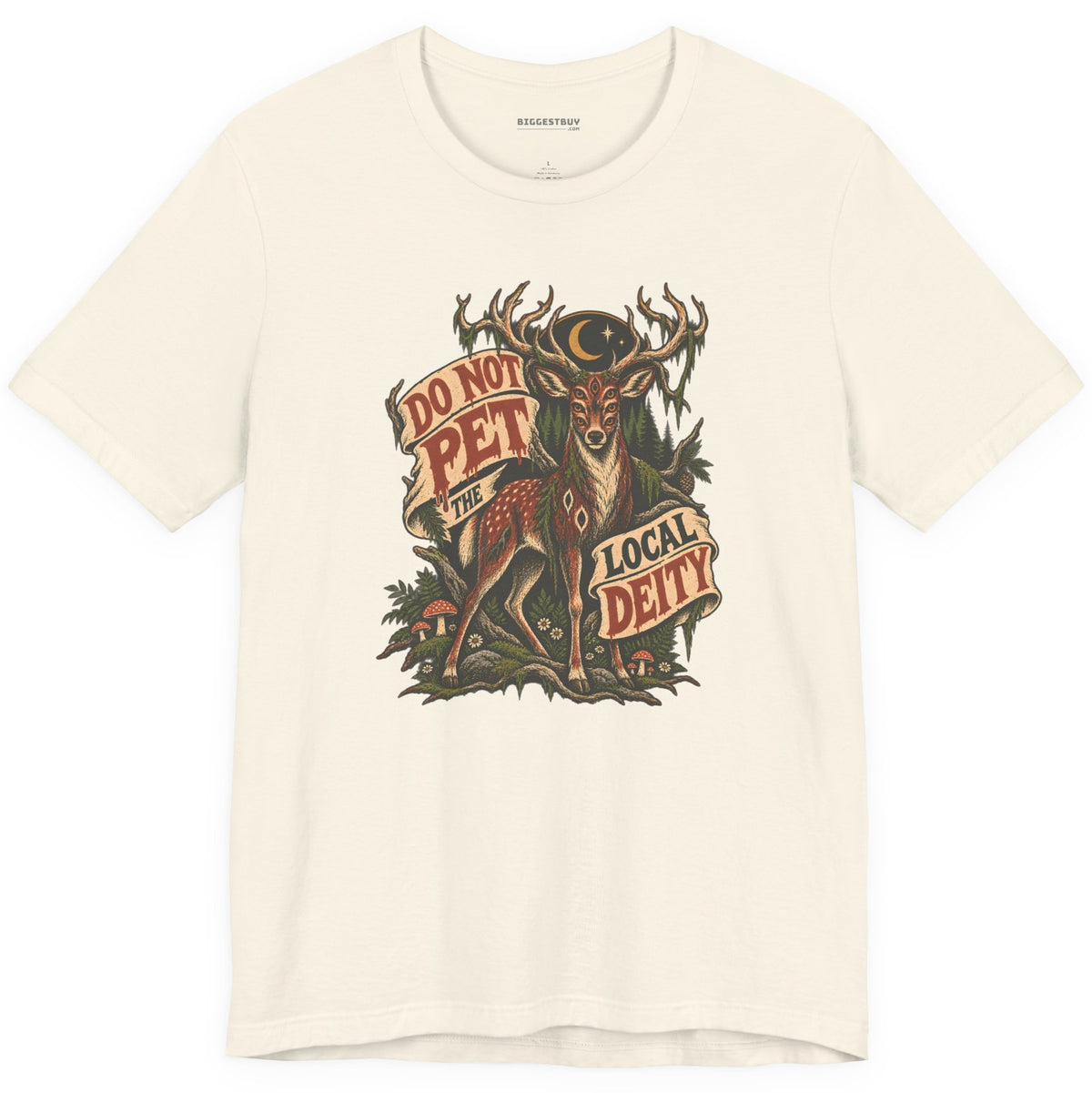 Social Deity - Classic Jersey Tee in Natural, front view