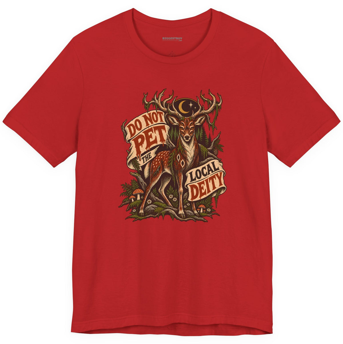 Social Deity - Classic Jersey Tee in Red, front view