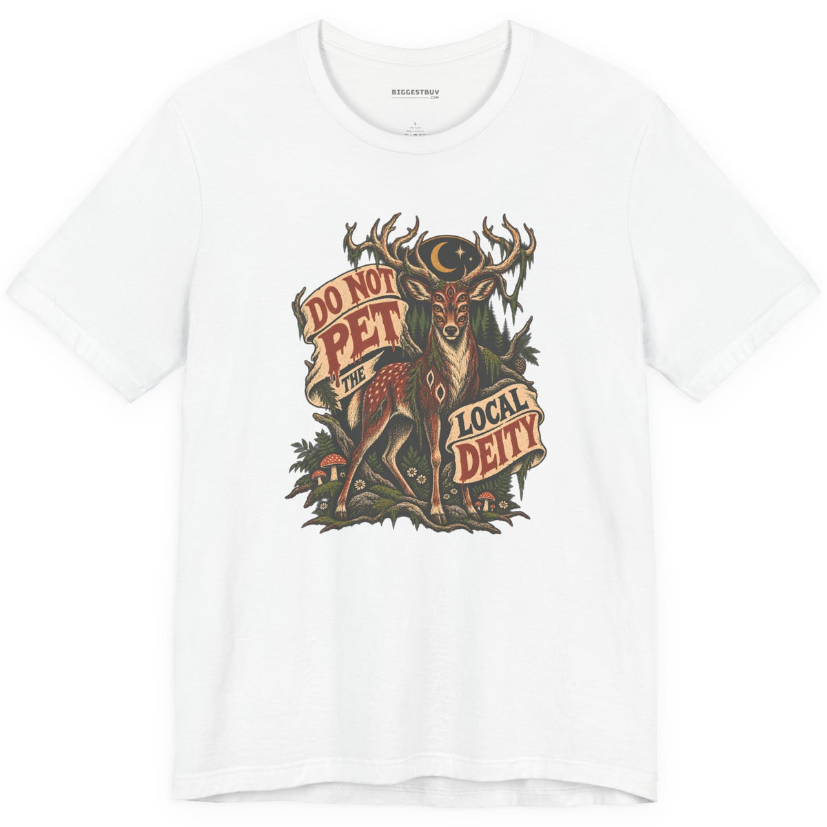 Social Deity - Classic Jersey Tee in White, front view