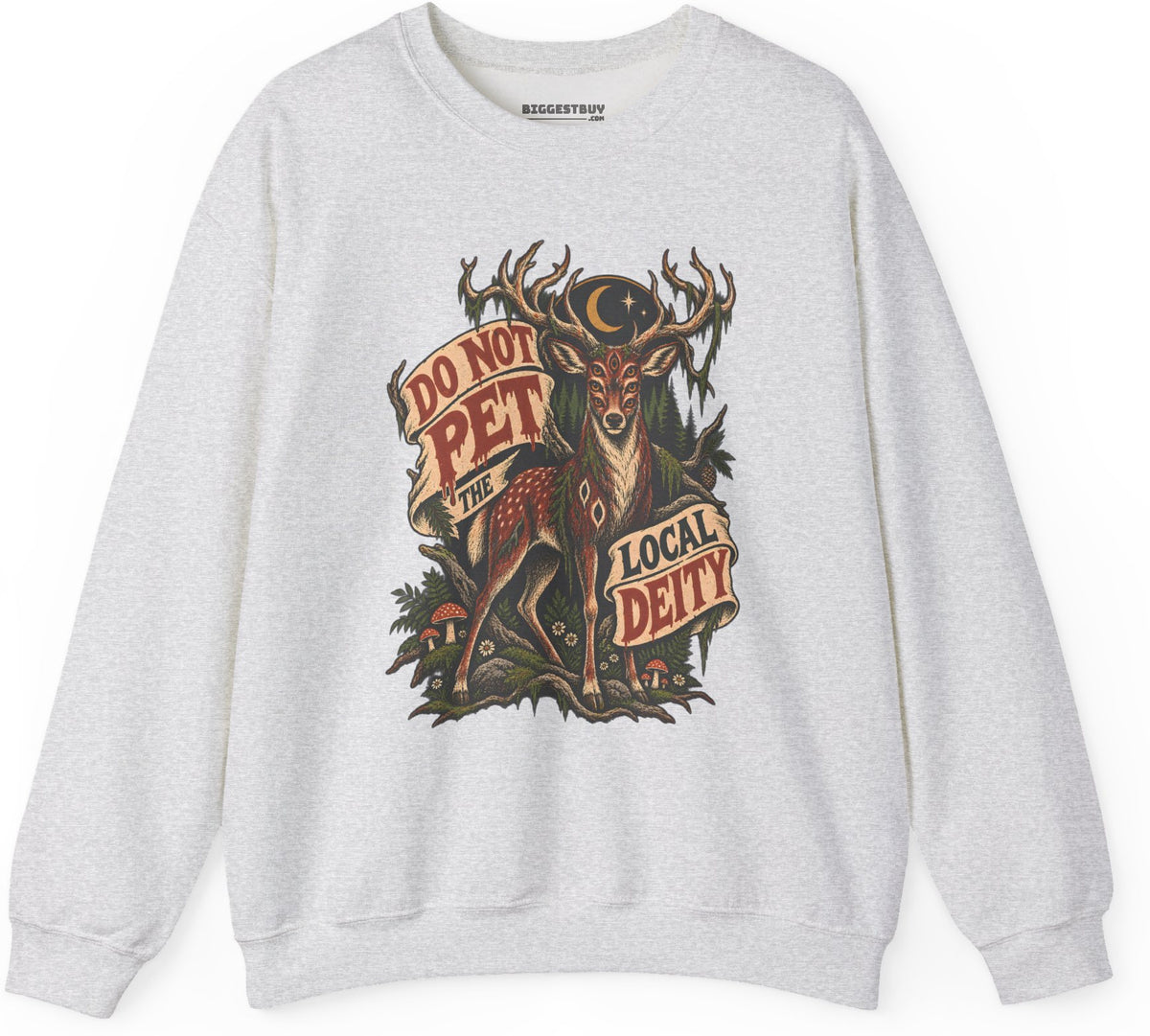 Social Deity - Crewneck Sweatshirt in Ash, front view