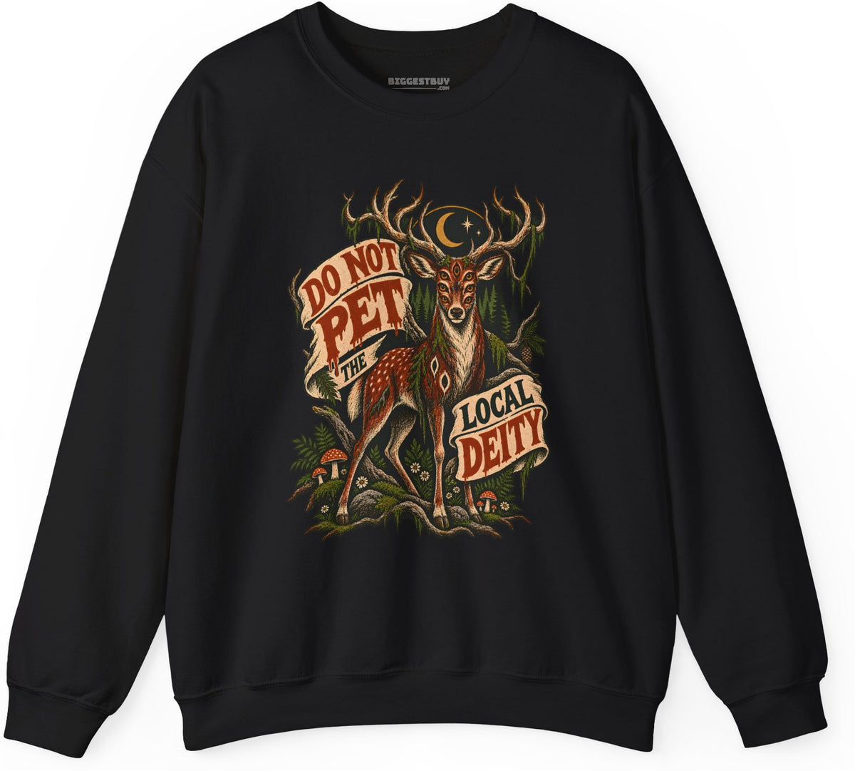 Social Deity - Crewneck Sweatshirt in Black, front view
