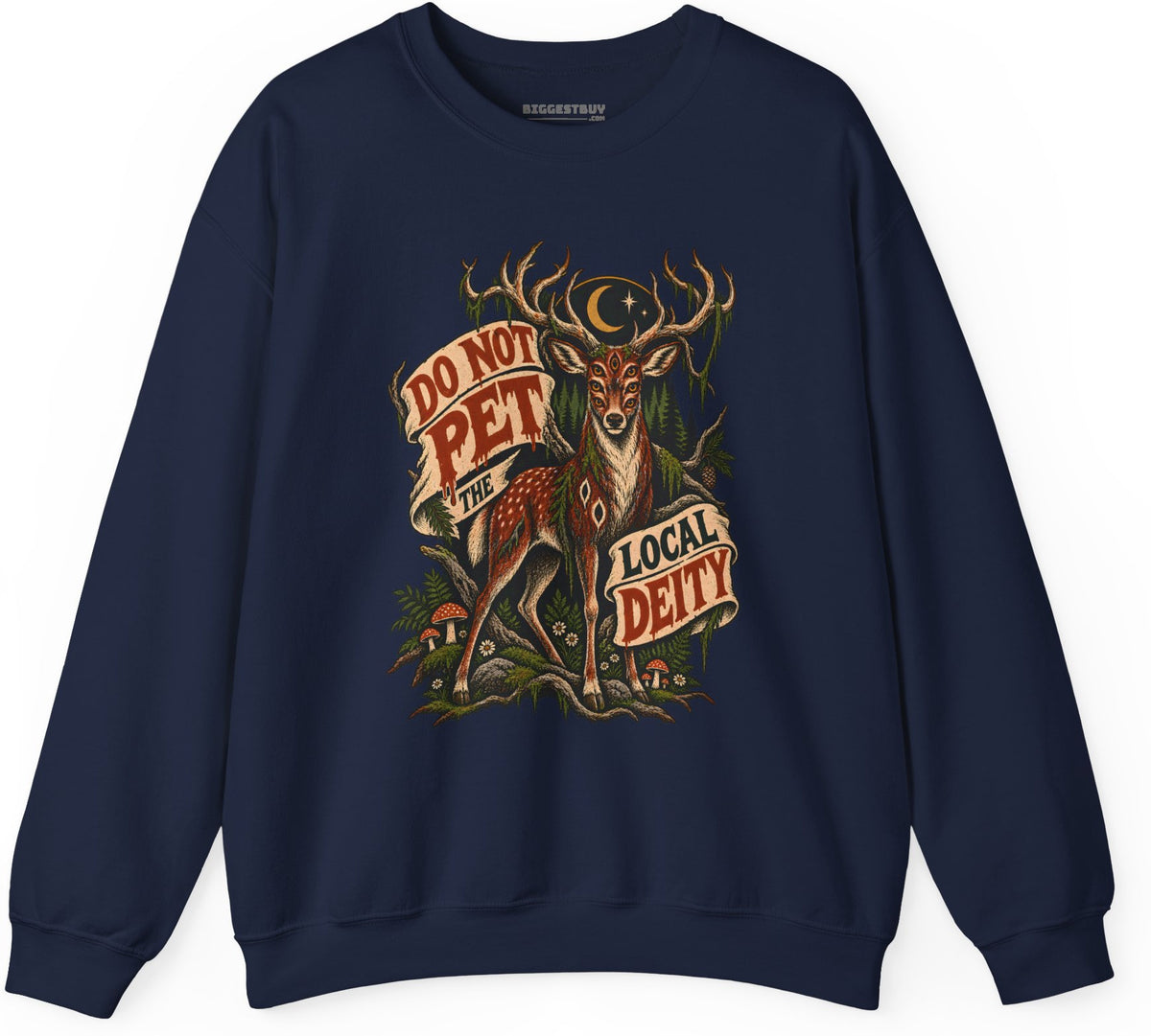 Social Deity - Crewneck Sweatshirt in Navy, front view
