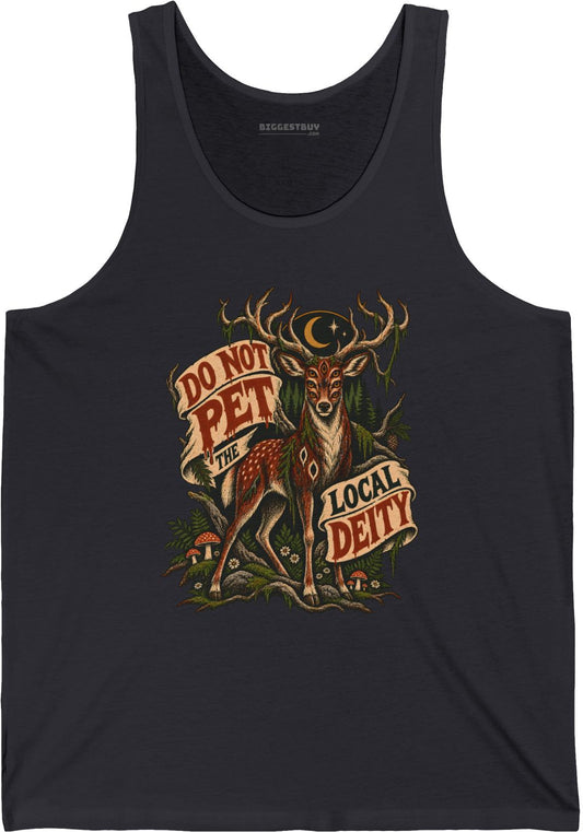 Social Deity - Jersey Tank Top in Dark Grey, front view