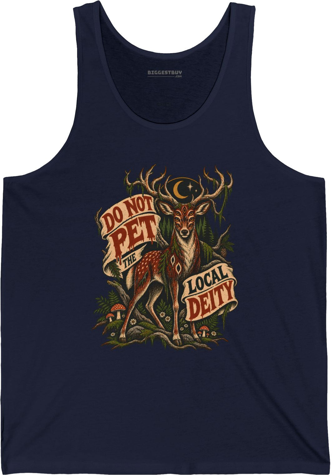 Social Deity - Jersey Tank Top in Navy, front view