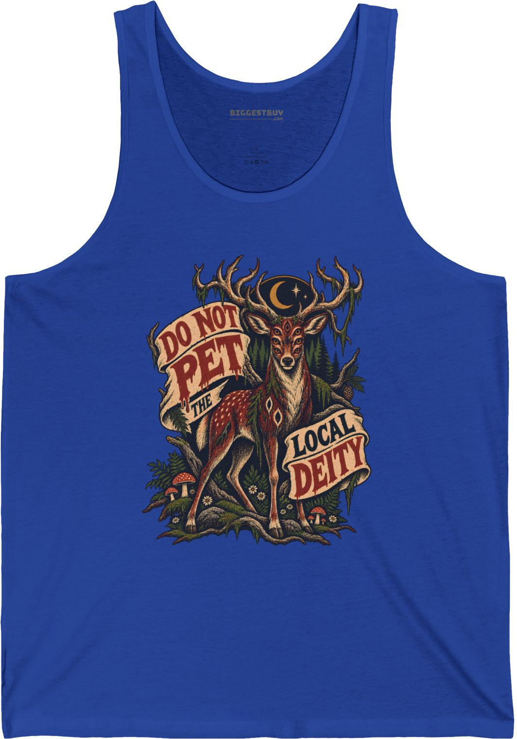 Social Deity - Jersey Tank Top in True Royal, front view