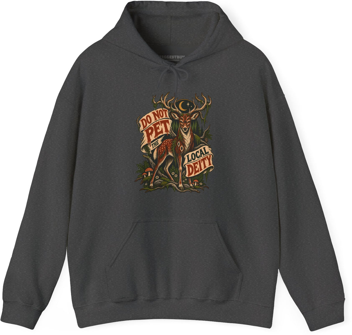 Social Deity - Pullover Hoodie in Dark Heather, front view