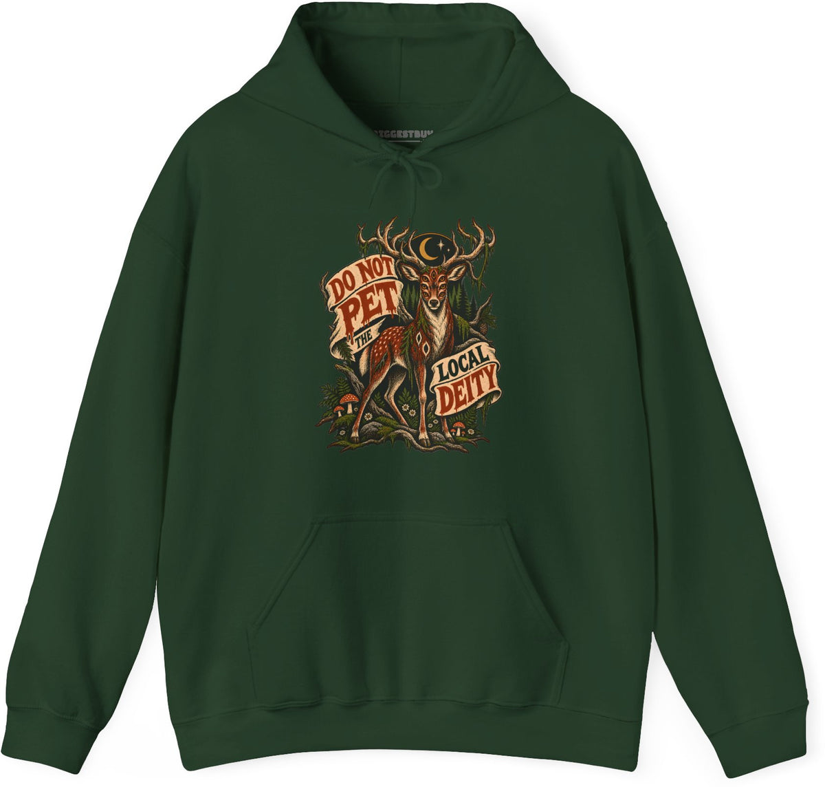 Social Deity - Pullover Hoodie in Forest Green, front view