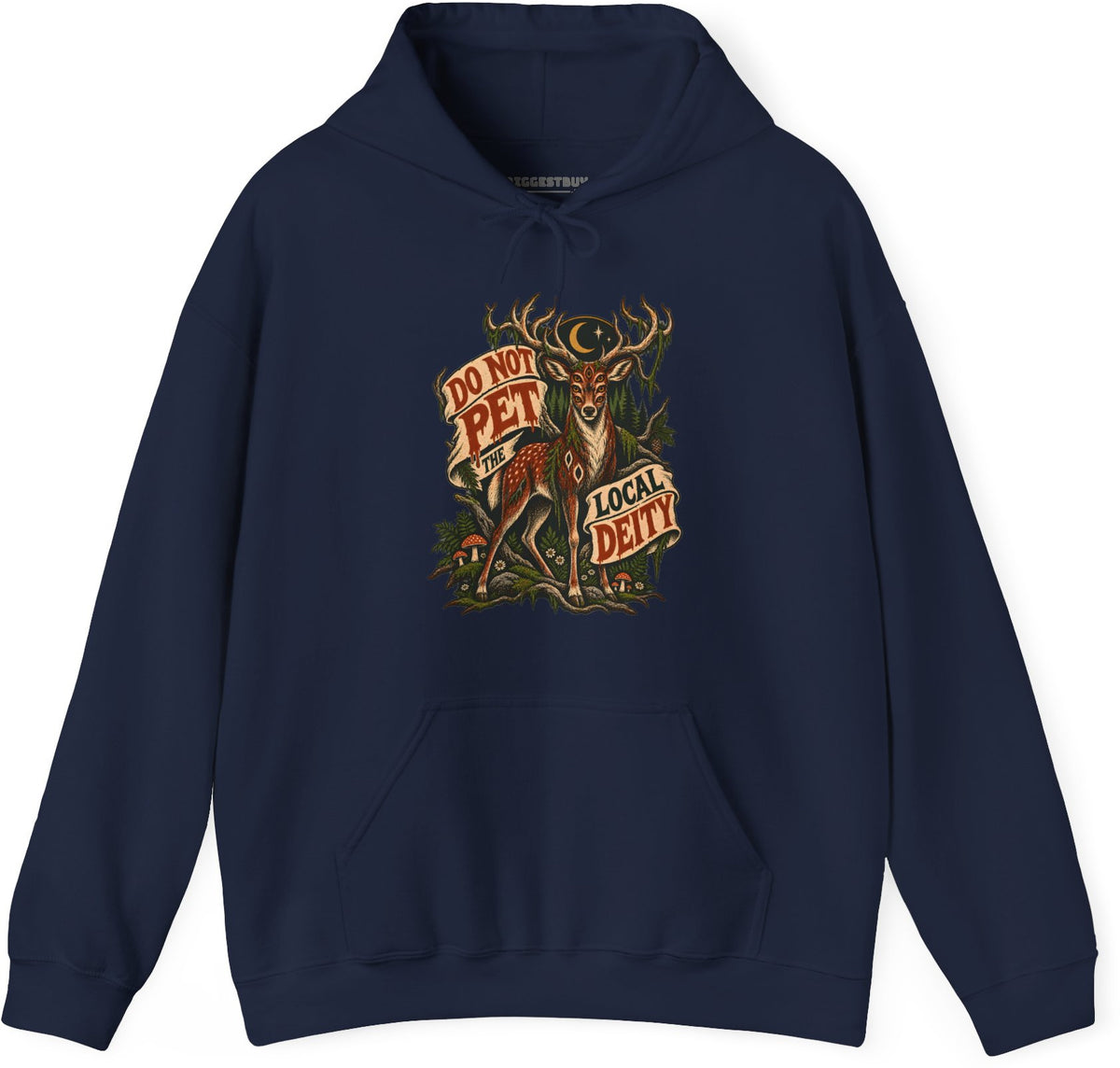 Social Deity - Pullover Hoodie in Navy, front view