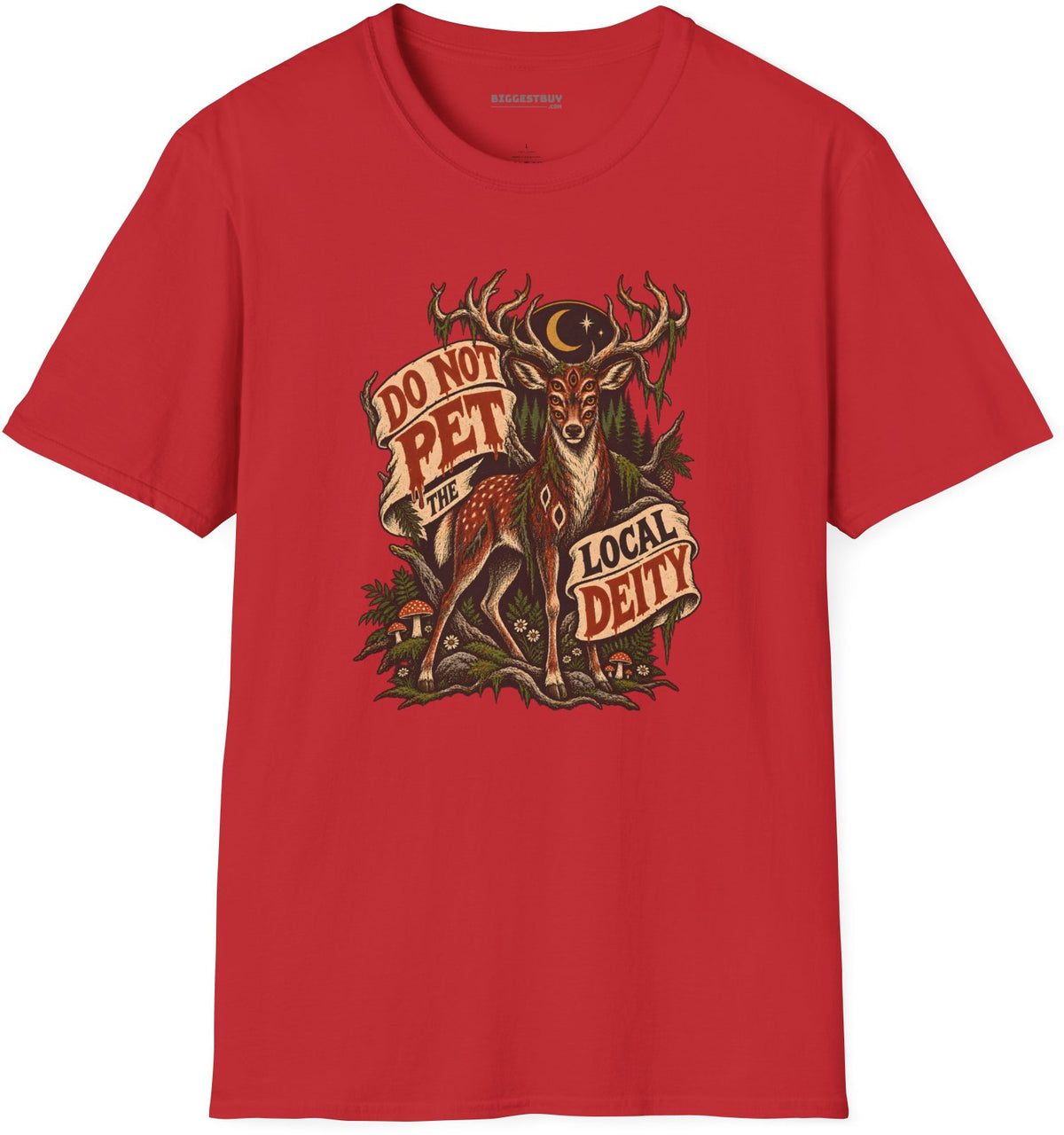 Social Deity - Softstyle T-Shirt in Red, front view
