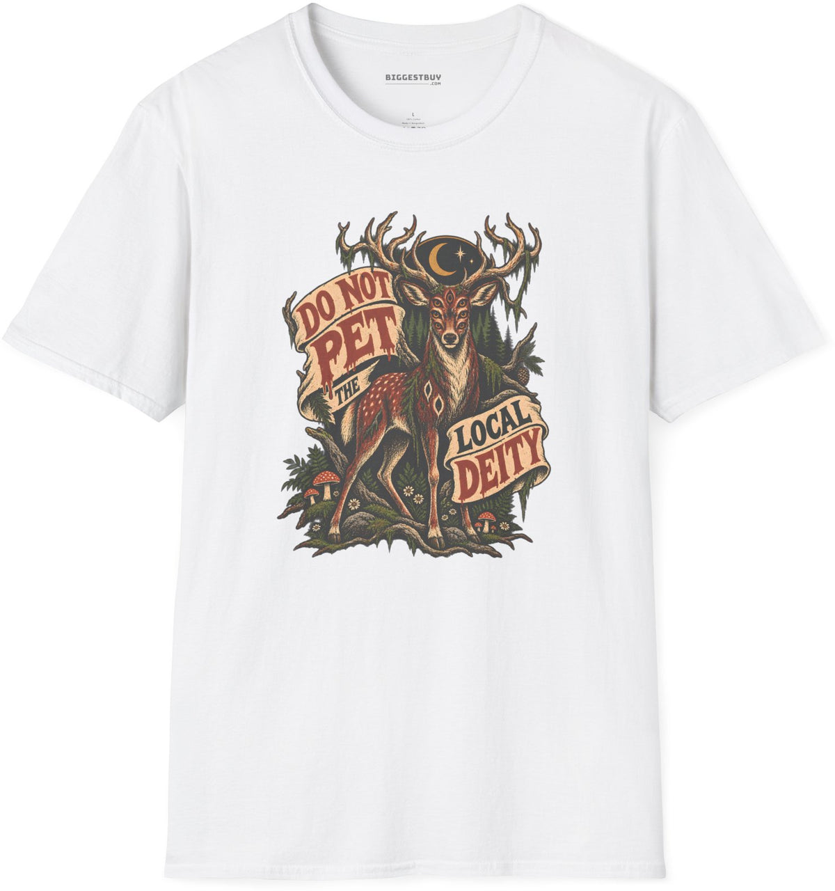 Social Deity - Softstyle T-Shirt in White, front view