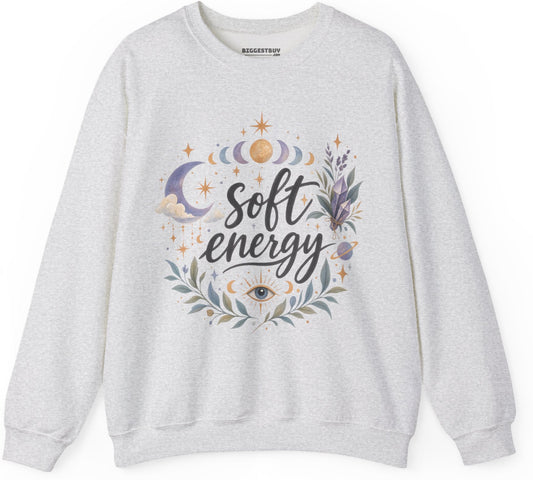 Softly Sparkling - Crewneck Sweatshirt in Ash, front view