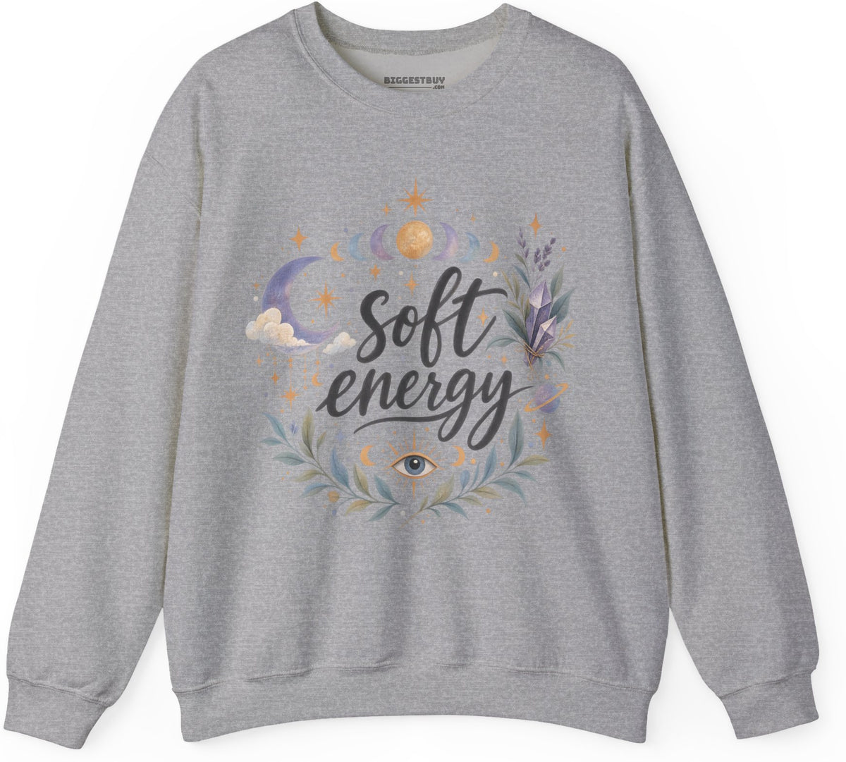 Softly Sparkling - Crewneck Sweatshirt in Sport Grey, front view