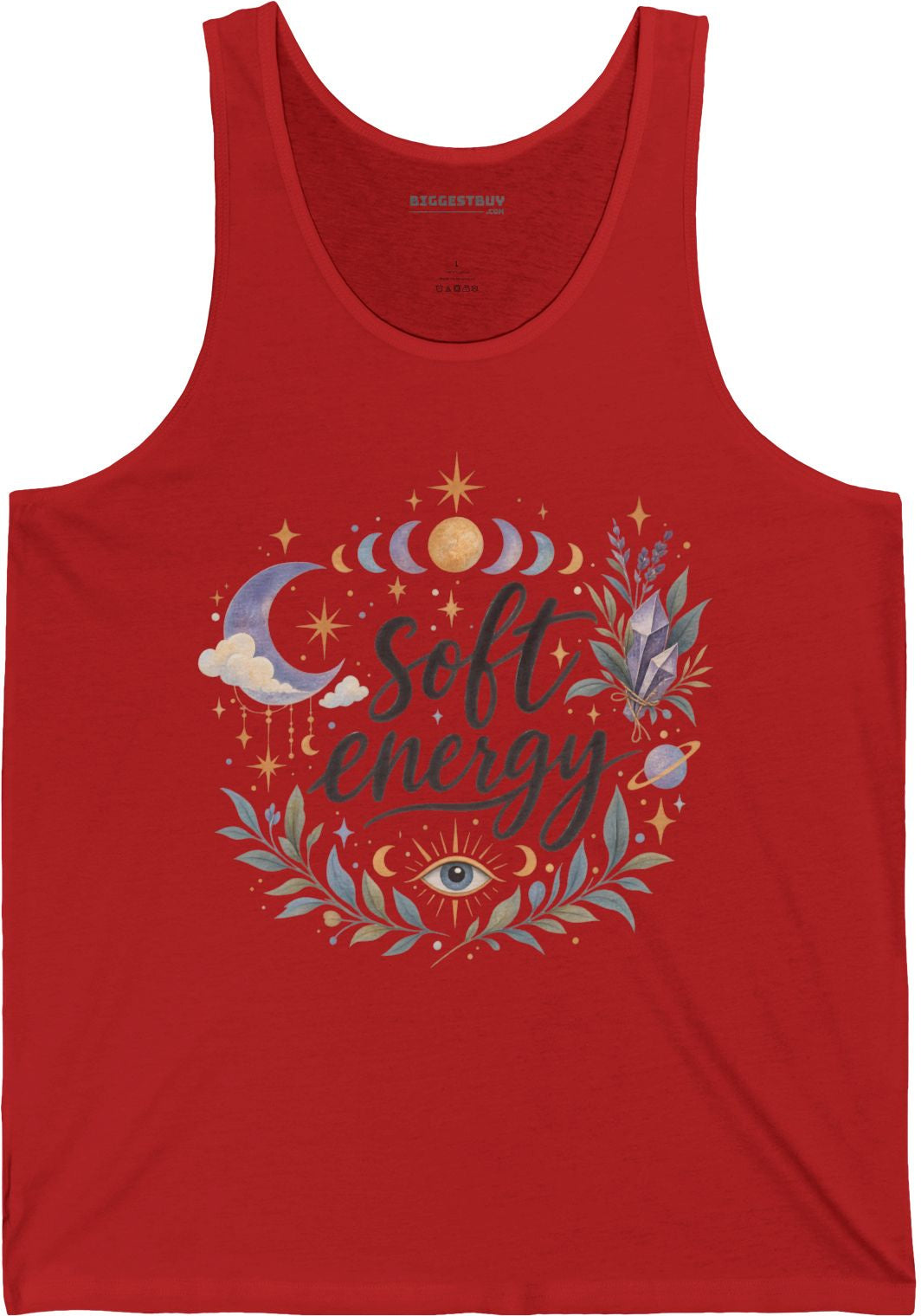 Softly Sparkling - Jersey Tank Top in Red, front view