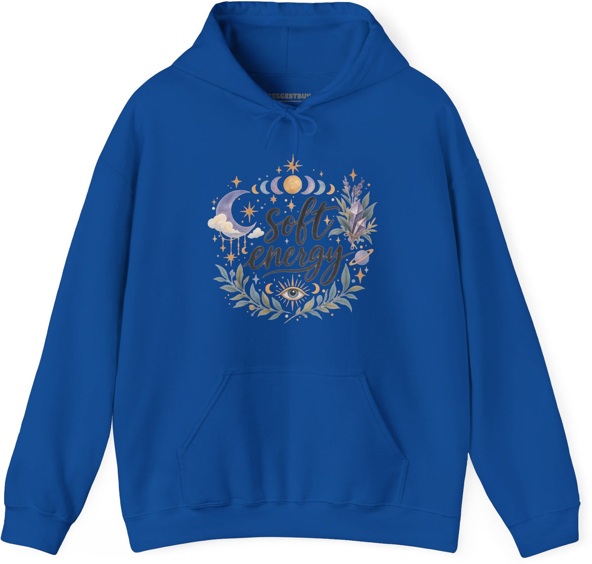 Softly Sparkling - Pullover Hoodie in Royal, front view