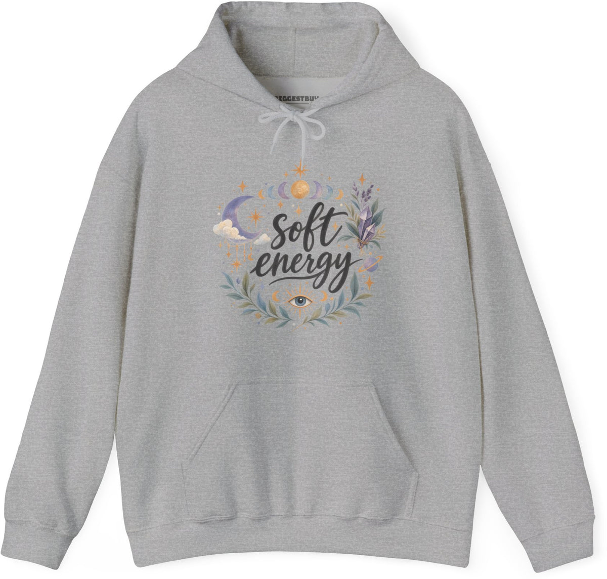 Softly Sparkling - Pullover Hoodie in Sport Grey, front view