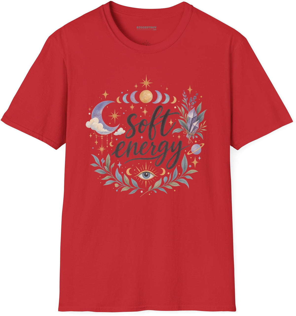 Softly Sparkling - Softstyle T-Shirt in Red, front view