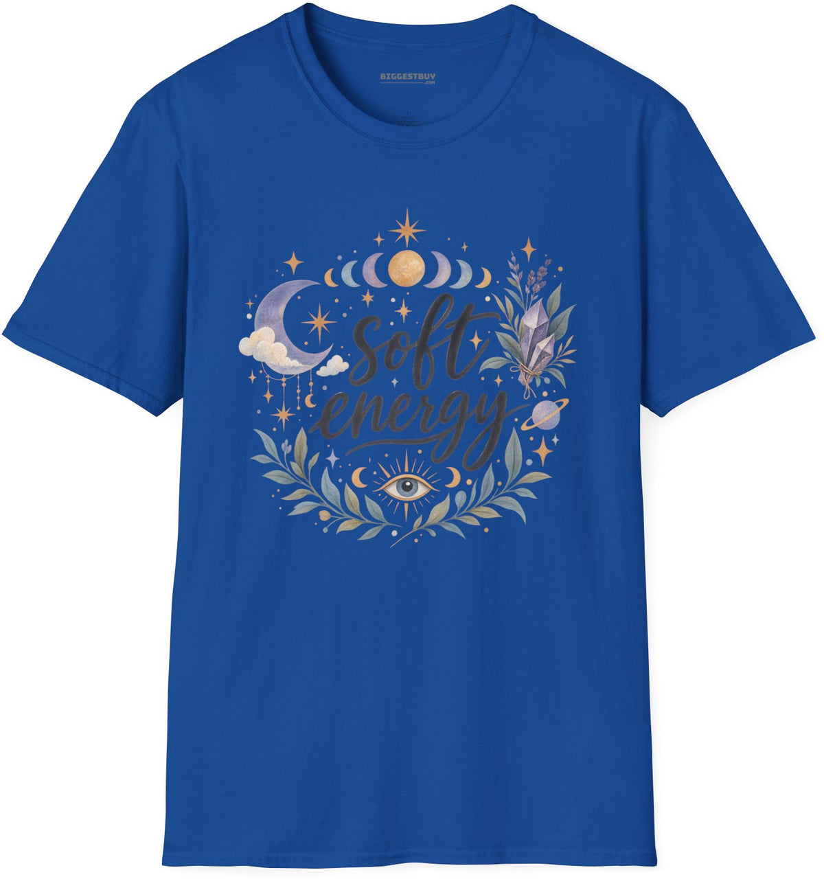 Softly Sparkling - Softstyle T-Shirt in Royal, front view