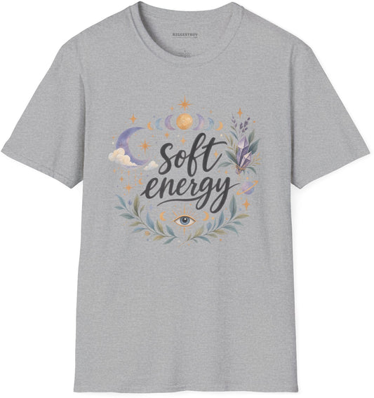 Softly Sparkling - Softstyle T-Shirt in Sport Grey, front view