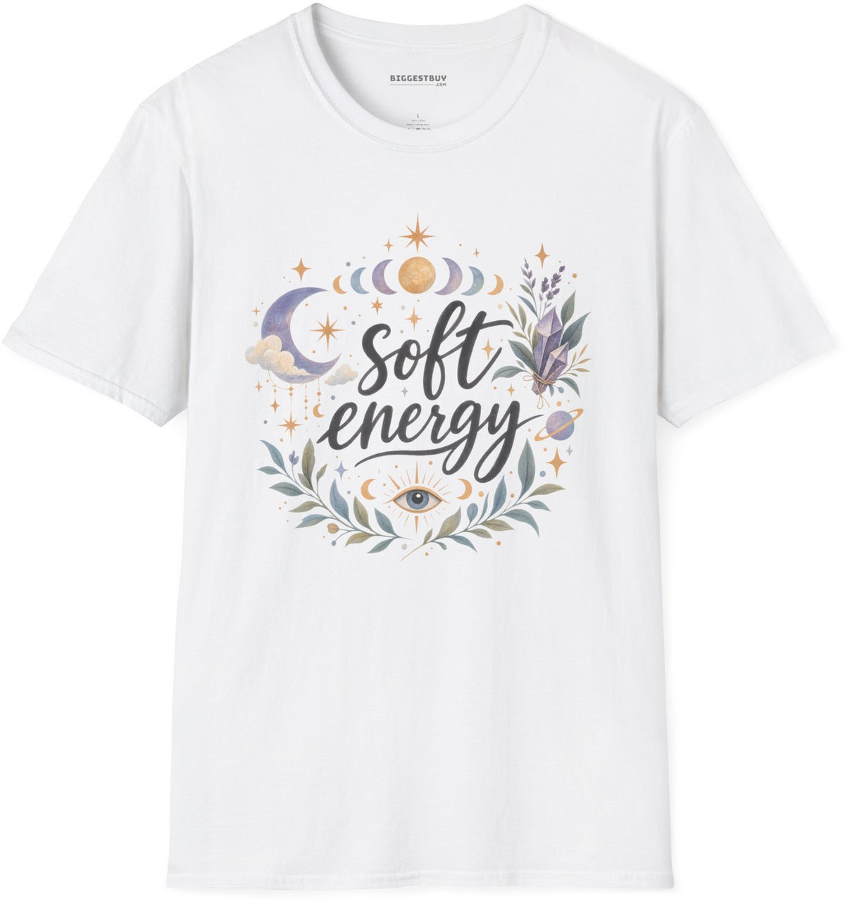 Softly Sparkling - Softstyle T-Shirt in White, front view