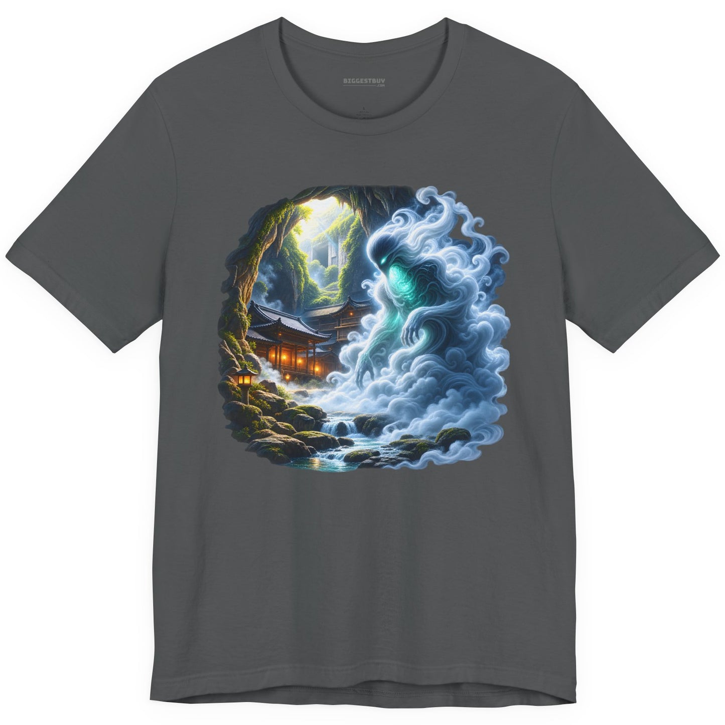 Spirit Portal - Classic Jersey Tee in Asphalt, front view