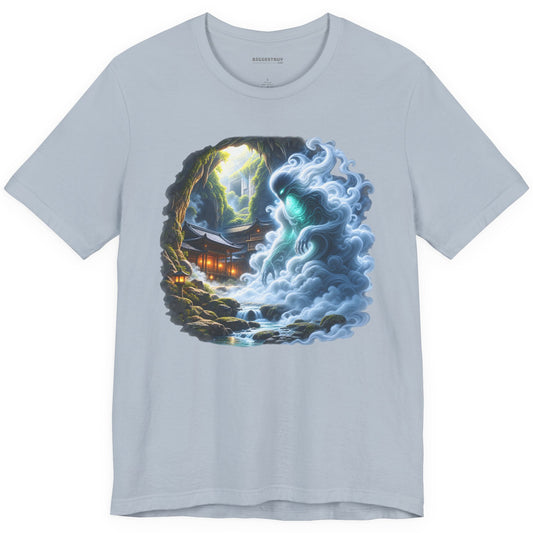 Spirit Portal - Classic Jersey Tee in Light Blue, front view