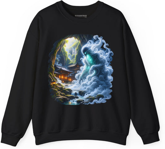 Spirit Portal - Crewneck Sweatshirt in Black, front view